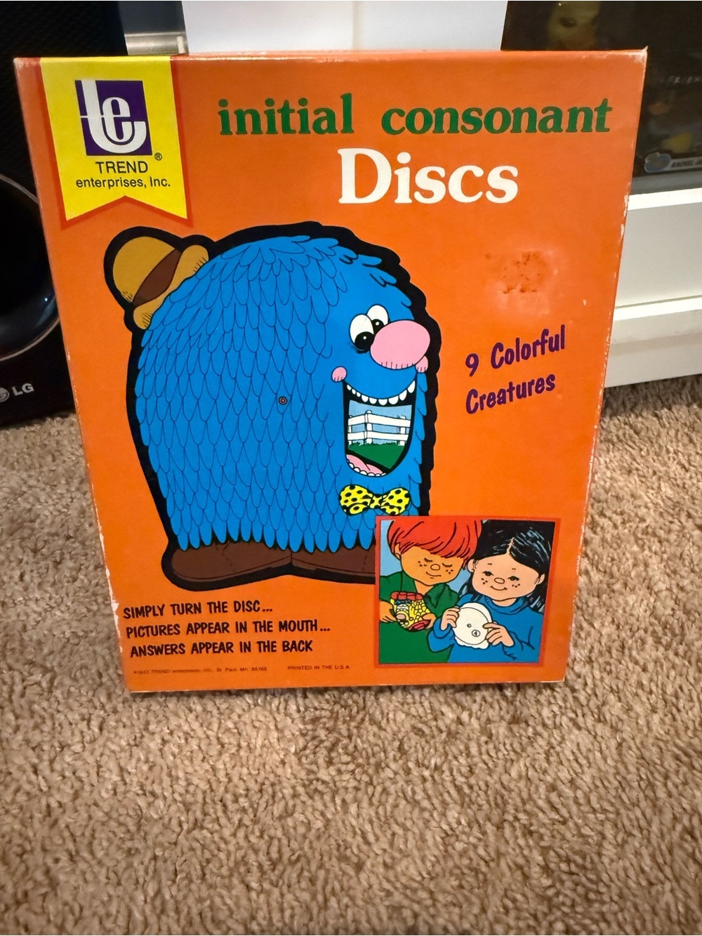 Vintage 1977 Trend Enterprises Initial Consonant Discs Learning Game